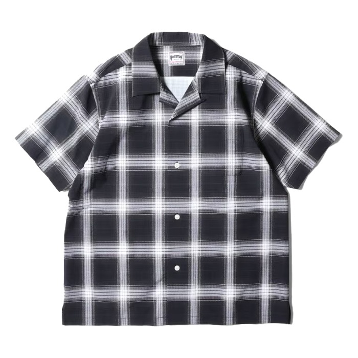 HOUSTON 41314 VENT NYLON RIP OPEN COLLAR SHIRT(OMBRE CHECK)<br>�ڥҥ塼���ȥ� ������ȥʥ������åץ����ץ󥫥顼Ⱦµ����ġۥ�� ��ǥ����� �ߥ꥿�꡼ �����ȥɥ� �����奢�� �����å������ ����֥쥷��� ������ �ǥ��꡼�桼�� ���ʻȤ� Ⱦµ �����������å�