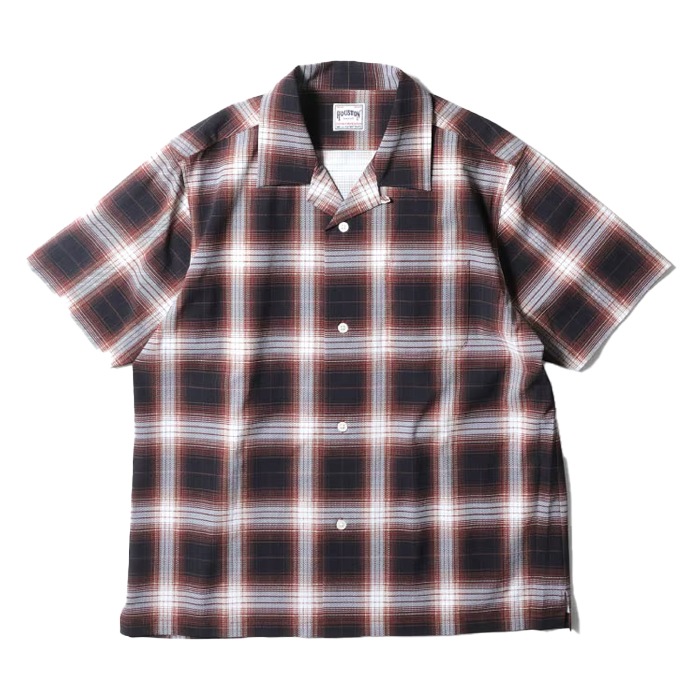 HOUSTON 41314 VENT NYLON RIP OPEN COLLAR SHIRT(OMBRE CHECK)<br>�ڥҥ塼���ȥ� ������ȥʥ������åץ����ץ󥫥顼Ⱦµ����ġۥ�� ��ǥ����� �ߥ꥿�꡼ �����ȥɥ� �����奢�� �����å������ ����֥쥷��� ������ �ǥ��꡼�桼�� ���ʻȤ� Ⱦµ �����������å�