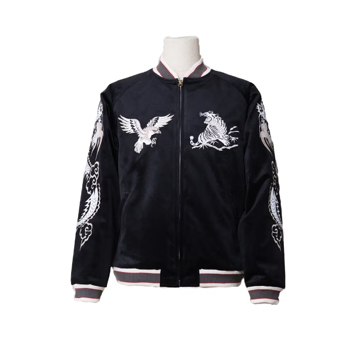 HOUSTON 51618 VELVETEEN SOUVENIR JACKET (MAP) <br>�ڥҥ塼���ȥ� ���������٥˥����㥱�å� �ޥå����ۥ�� �����奢�� �����ߡ� �����٥˥� ���� �����Ͽ� �� �� ζ