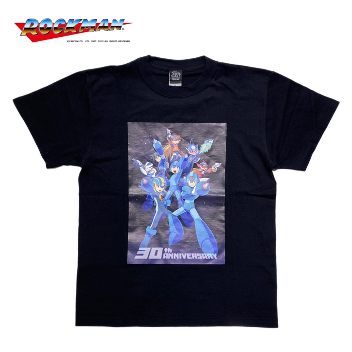 ���å��ޥ� 30��ǯ ������ �ԥ����<br>��Rockman30 YEARS ANNIVERSARY ART T-Shirts�� ��� ��ǥ����� �ߥ꥿�꡼ �����奢�� CAPCOM ���ץ��� ������ ����饯���� T����� ���åȥ� �ȥåץ� �ץ��� ���åȥ���