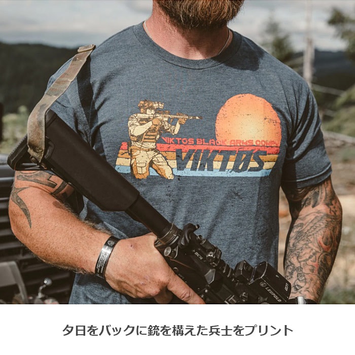 VIKTOS ����ɥ��ʡ� T�����<br>�ڥ������ȥ� �ӥ��ȥ� Sun Downer Tee�ۥ�� �ߥ꥿�꡼ �����ȥɥ� ���Х� �����奢�� ������ �Х��� �ġ���� ��������� �ɥ饤�� �ǥ��꡼�桼�� US������ ���åȥ� �ݥꥨ���ƥ� ���롼�ͥå� Ⱦµ �ץ��� �ȥåץ� ����ʡ�