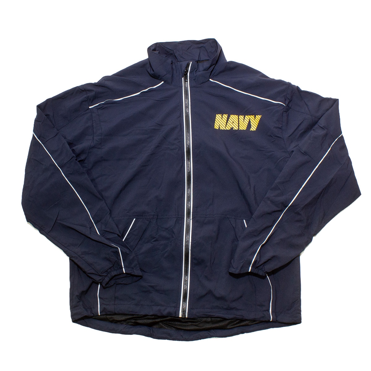 �ڼ�ʪ�����ʡ�GI US NAVY PHYSICAL FITNESS JACKET��DEAD STOCK��<br>���Ƴ��� �ե�������ե��åȥͥ� ���㥱�åȡ�<br>��� �ߥ꥿�꡼ �����ȥɥ� ���Х��Х륲���� ���Х� �ǥåɥ��ȥå� NAVY �ȥ졼�˥� �������� ���˥� �ե��åȥͥ�