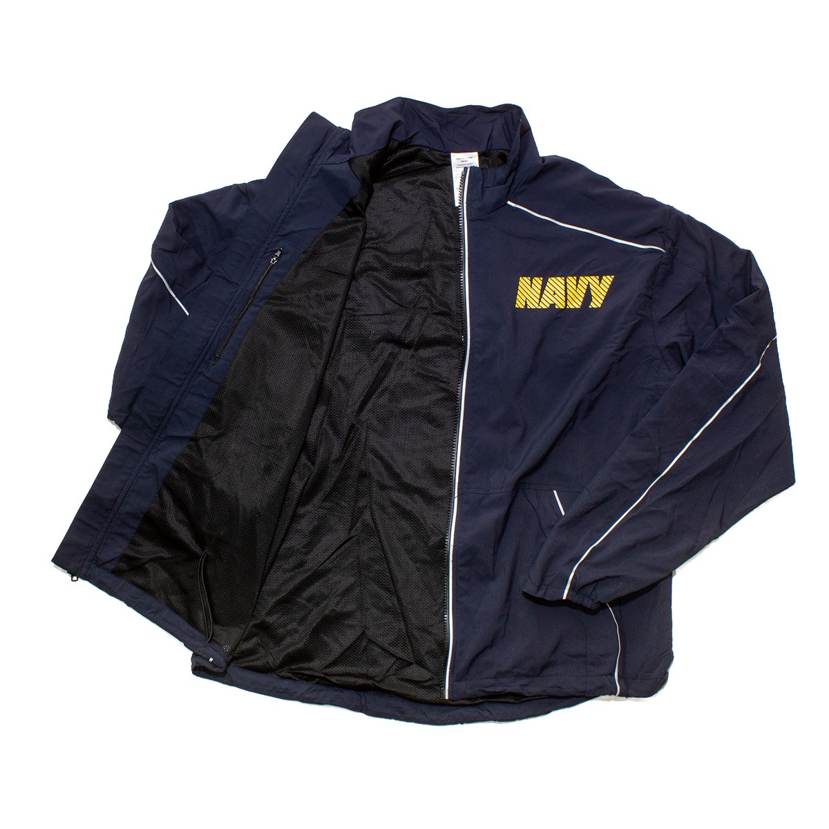 �ڼ�ʪ�����ʡ�GI US NAVY PHYSICAL FITNESS JACKET��DEAD STOCK��<br>���Ƴ��� �ե�������ե��åȥͥ� ���㥱�åȡ�<br>��� �ߥ꥿�꡼ �����ȥɥ� ���Х��Х륲���� ���Х� �ǥåɥ��ȥå� NAVY �ȥ졼�˥� �������� ���˥� �ե��åȥͥ�