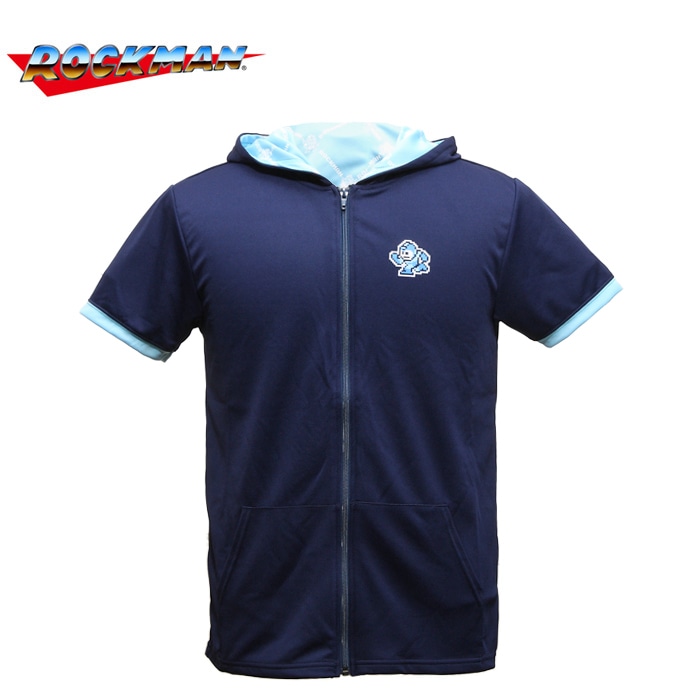 【レア】ロックマン　30周年　記念　パーカー ドット絵のロックマンが刺繍された『ロックマン』30周年記念