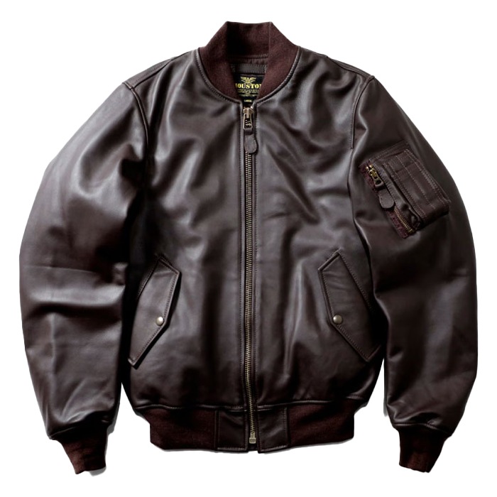 HOUSTON 8191 SHEEP LEATHER MA-1 FLIGHT JACKET<br>�ڥҥ塼���ȥ� 8191 �����ץ쥶��MA-1�ե饤�ȥ��㥱�åȥ��㥱�åȡۥ�� �����奢�� �����ߡ� MA-1 �쥶�� LEATHER 8191 �����ץ쥶�� �ӳ� �ե饤�ȥ��㥱�å� IEDAL