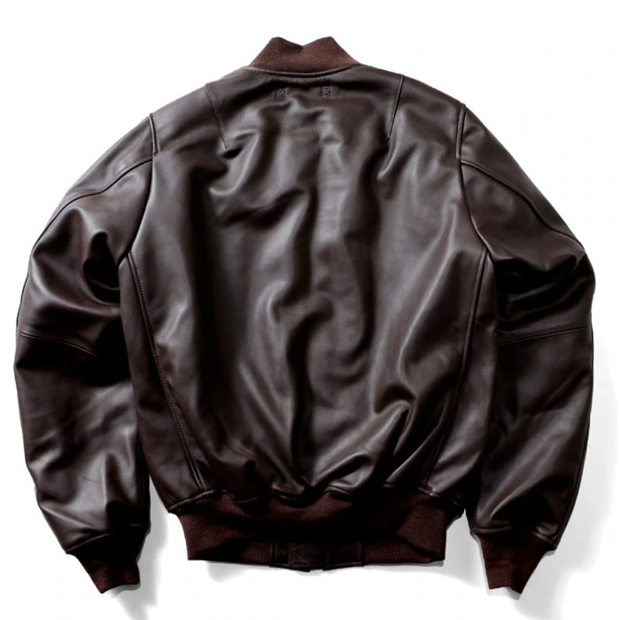 HOUSTON 8191 SHEEP LEATHER MA-1 FLIGHT JACKET<br>�ڥҥ塼���ȥ� 8191 �����ץ쥶��MA-1�ե饤�ȥ��㥱�åȥ��㥱�åȡۥ�� �����奢�� �����ߡ� MA-1 �쥶�� LEATHER 8191 �����ץ쥶�� �ӳ� �ե饤�ȥ��㥱�å� IEDAL