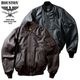HOUSTON 8191 SHEEP LEATHER MA-1 FLIGHT JACKET<br>�ڥҥ塼���ȥ� 8191 �����ץ쥶��MA-1�ե饤�ȥ��㥱�åȥ��㥱�åȡۥ�� �����奢�� �����ߡ� MA-1 �쥶�� LEATHER 8191 �����ץ쥶�� �ӳ� �ե饤�ȥ��㥱�å� IEDAL