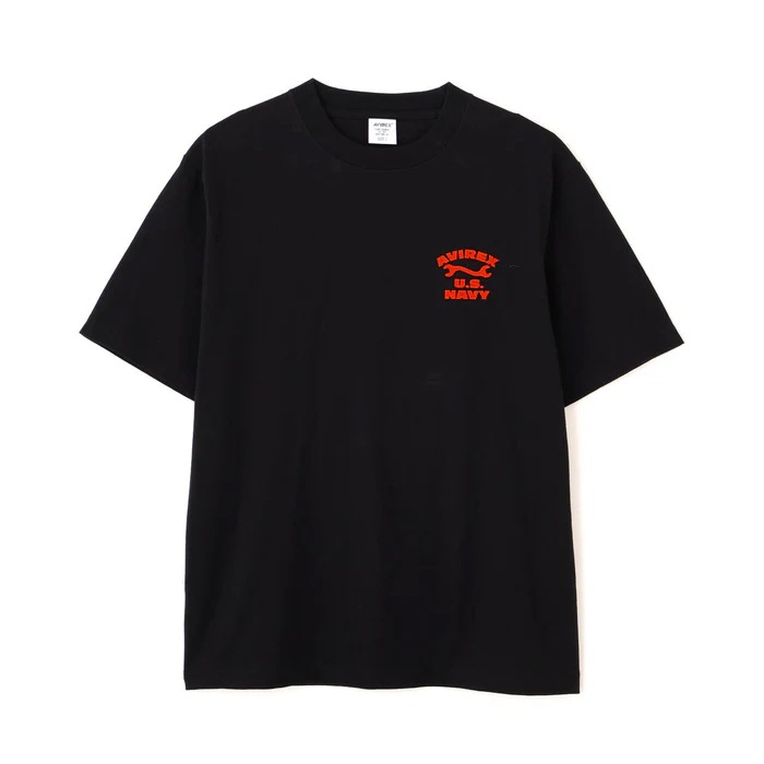 AVIREX U.S. NAVY TOMCAT FLOCKY T-SHIRT<br>�ڥ��ӥ�å��� US�ͥ��ӡ��ȥ७��åȥե��å���T����ġ�<br>7836234005 ��� ��ǥ����� �ߥ꥿�꡼ �����ȥɥ� �����奢�� T����� �ե��å����ù� ����åɥ��顼 ���롼�ͥå� �ȥ७��å� ��������å���