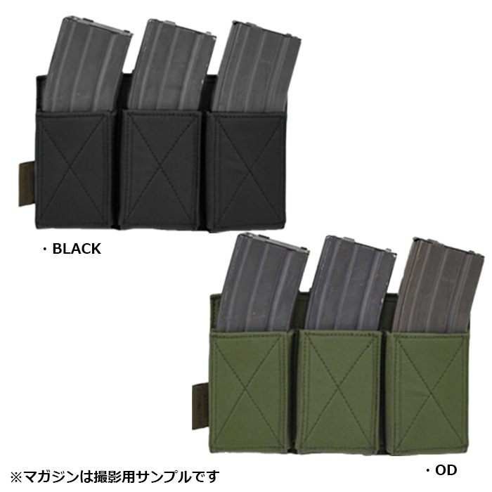 Warrior Assault Systems �ȥ�ץ� ���饹�ƥ��å� �ޥ��ݡ���<br>�ڥ������ꥢ��������ȥ����ƥ� Triple Elastic Mag Pouch�ۥߥ꥿�꡼ ��� �ʥ����� ���� MOLLE �����ȥɥ� �º� ���� ���Х� �ޥ�����ݡ��� ���� M4 AK OUTLET SALE
