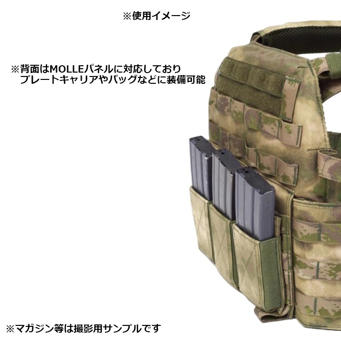 Warrior Assault Systems �ȥ�ץ� ���饹�ƥ��å� �ޥ��ݡ���<br>�ڥ������ꥢ��������ȥ����ƥ� Triple Elastic Mag Pouch�ۥߥ꥿�꡼ ��� �ʥ����� ���� MOLLE �����ȥɥ� �º� ���� ���Х� �ޥ�����ݡ��� ���� M4 AK OUTLET SALE