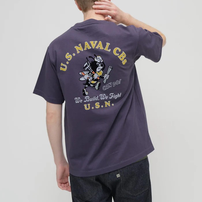 AVIREX U.S. NAVAL CBs FLOCKY T-SHIRT<br>�ڥ��ӥ�å��� US�ͥ�������CBs�ե��å���T����ġ�<br>7836234006 ��� �ߥ꥿�꡼ �����ȥɥ� �����奢�� T����� �ե��å����ù� ����åɥ��顼 ���롼�ͥå� �����ӡ��� ��������å���