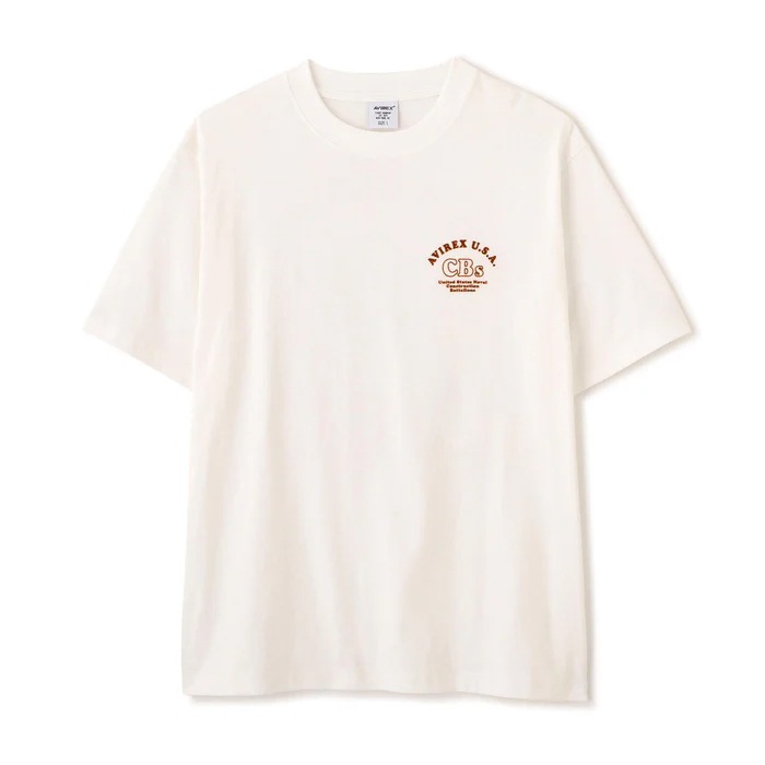 AVIREX U.S. NAVAL CBs FLOCKY T-SHIRT<br>�ڥ��ӥ�å��� US�ͥ�������CBs�ե��å���T����ġ�<br>7836234006 ��� �ߥ꥿�꡼ �����ȥɥ� �����奢�� T����� �ե��å����ù� ����åɥ��顼 ���롼�ͥå� �����ӡ��� ��������å���