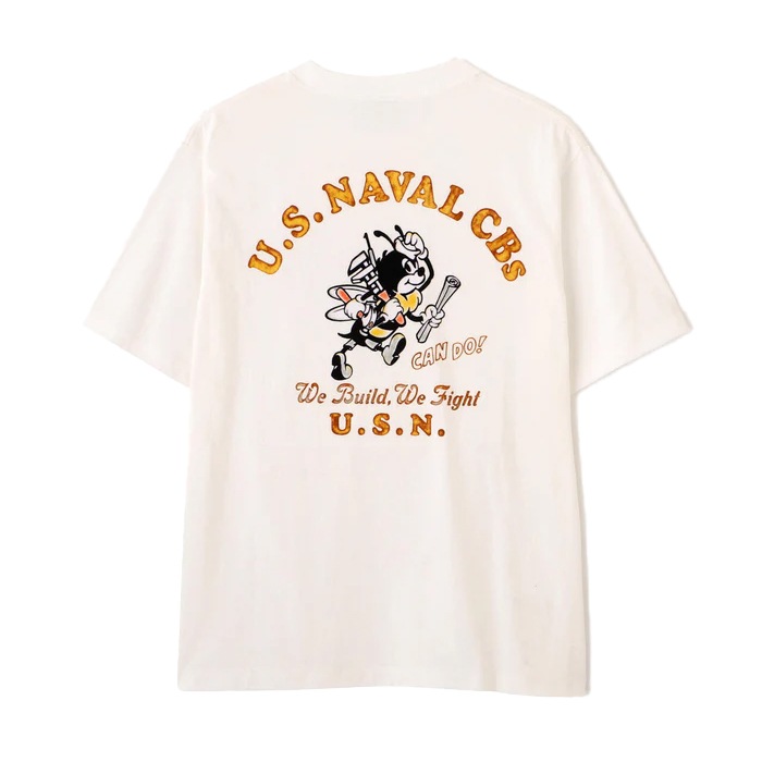 AVIREX U.S. NAVAL CBs FLOCKY T-SHIRT<br>�ڥ��ӥ�å��� US�ͥ�������CBs�ե��å���T����ġ�<br>7836234006 ��� �ߥ꥿�꡼ �����ȥɥ� �����奢�� T����� �ե��å����ù� ����åɥ��顼 ���롼�ͥå� �����ӡ��� ��������å���