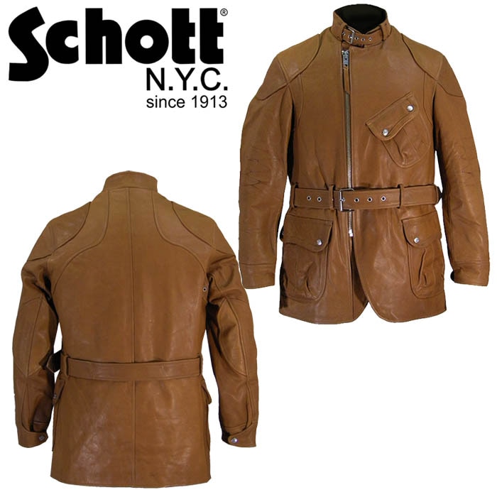 Schott3181016MORTERCYCLE COAT【ショット モーターサイクルコート】本革 牛革 レザージャケット カウハイド バイク