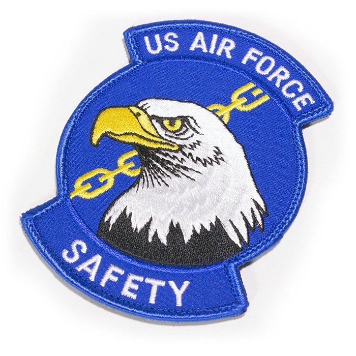 ダークグリーン カンボジア警察　徽章付き　Lサイズ　2024年 USAF SAFETY PATCH<br>【アメリカ 空軍 セーフティー ワッペン