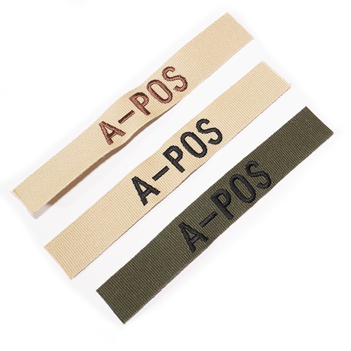 BLOODTYPE NAME TAPE BDU�� A POS<br>�ڷ�շ��ɽ��͡���ơ��� A���ۥߥ꥿�꡼ ���Х��Х륲���� ���Х� �����ȥɥ� BDU ��Ʈ�� Φ�� ���� �͡���ơ���  �º� �����ץ� ARMY WOODLAND