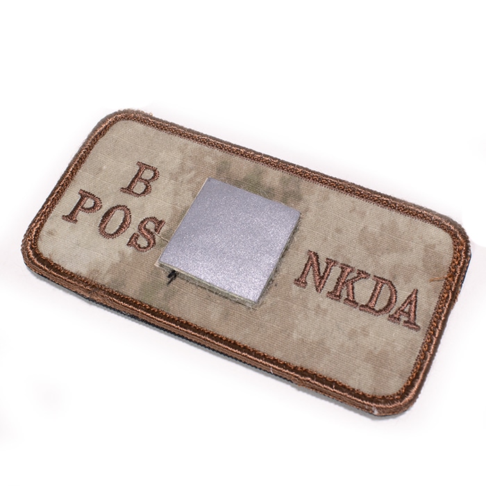 A-TACS AU  BLOOD TYPE NKDA PATCH WITH REFLECTOR<br>��A-TACS AU ��շ���åڥ� ȿ�����դ��ۥߥ꥿�꡼ ���Х��Х륲���� ���Х� �����ȥɥ� BDU ��Ʈ�� ���� SEALS �ü����� ���ʥ��ѡ� �廡 �顼�� LARP ����ꥫ USA