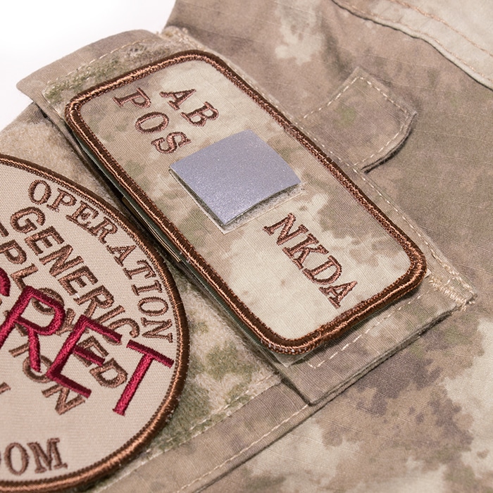 A-TACS AU  BLOOD TYPE NKDA PATCH WITH REFLECTOR<br>��A-TACS AU ��շ���åڥ� ȿ�����դ��ۥߥ꥿�꡼ ���Х��Х륲���� ���Х� �����ȥɥ� BDU ��Ʈ�� ���� SEALS �ü����� ���ʥ��ѡ� �廡 �顼�� LARP ����ꥫ USA