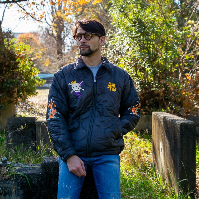 HOUSTON 51511 NYLON VIETNAM JACKET (TIGER)<br>�ڥҥ塼���ȥ� 51511 �ʥ����� �٥ȥʥ� ���㥱�å� (��������) ��<br>��� ��ǥ����� �ߥ꥿�꡼ �����ȥɥ� �����奢�� �ʥ����󥸥㥱�å� �٥ȥ���� �������� �� �饤�ʡ����㥱�å�