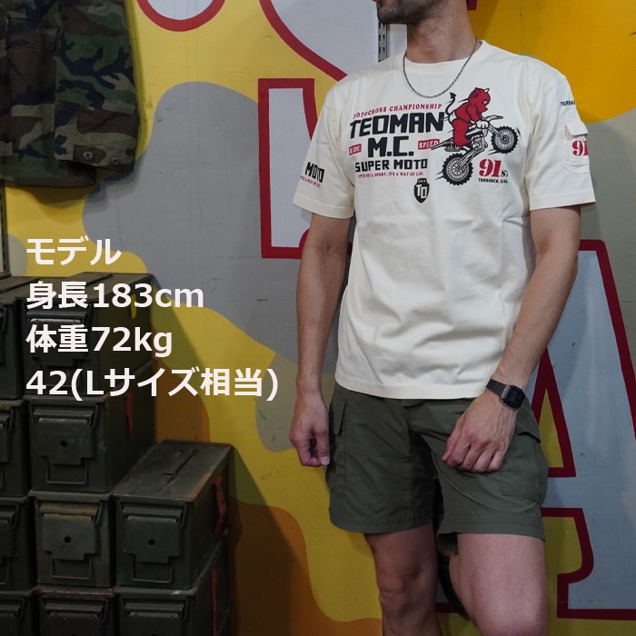 TEDMAN TDSS-562 SUPER MOTO TEE<br>�ڥƥåɥޥ� �����ѡ���� T����ġۥ�� �ߥ꥿�꡼ �����奢�� �����ȥɥ� ���ȥ꡼�� �����Х� Ⱦµ �ȥåץ� ����ʡ� ���åȥ� �Х��� �ġ���� ���ȥ��� ���� ���� ��å��� �ǥӥ� �ץ���