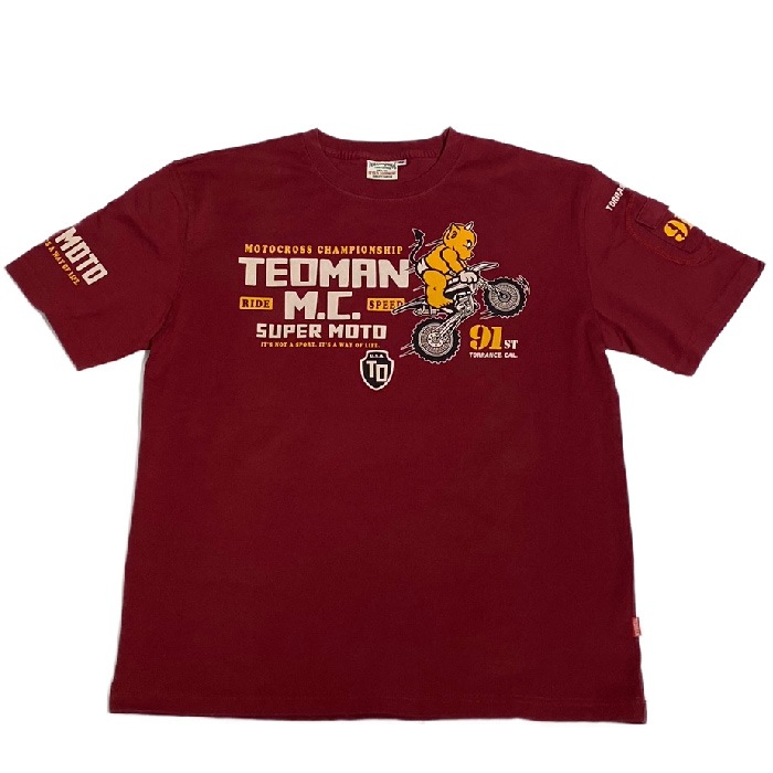 TEDMAN TDSS-562 SUPER MOTO TEE<br>�ڥƥåɥޥ� �����ѡ���� T����ġۥ�� �ߥ꥿�꡼ �����奢�� �����ȥɥ� ���ȥ꡼�� �����Х� Ⱦµ �ȥåץ� ����ʡ� ���åȥ� �Х��� �ġ���� ���ȥ��� ���� ���� ��å��� �ǥӥ� �ץ���