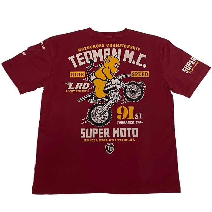 TEDMAN TDSS-562 SUPER MOTO TEE<br>�ڥƥåɥޥ� �����ѡ���� T����ġۥ�� �ߥ꥿�꡼ �����奢�� �����ȥɥ� ���ȥ꡼�� �����Х� Ⱦµ �ȥåץ� ����ʡ� ���åȥ� �Х��� �ġ���� ���ȥ��� ���� ���� ��å��� �ǥӥ� �ץ���
