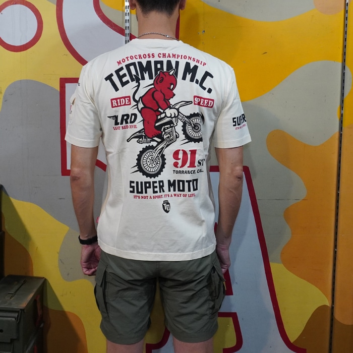 TEDMAN TDSS-562 SUPER MOTO TEE<br>�ڥƥåɥޥ� �����ѡ���� T����ġۥ�� �ߥ꥿�꡼ �����奢�� �����ȥɥ� ���ȥ꡼�� �����Х� Ⱦµ �ȥåץ� ����ʡ� ���åȥ� �Х��� �ġ���� ���ȥ��� ���� ���� ��å��� �ǥӥ� �ץ���