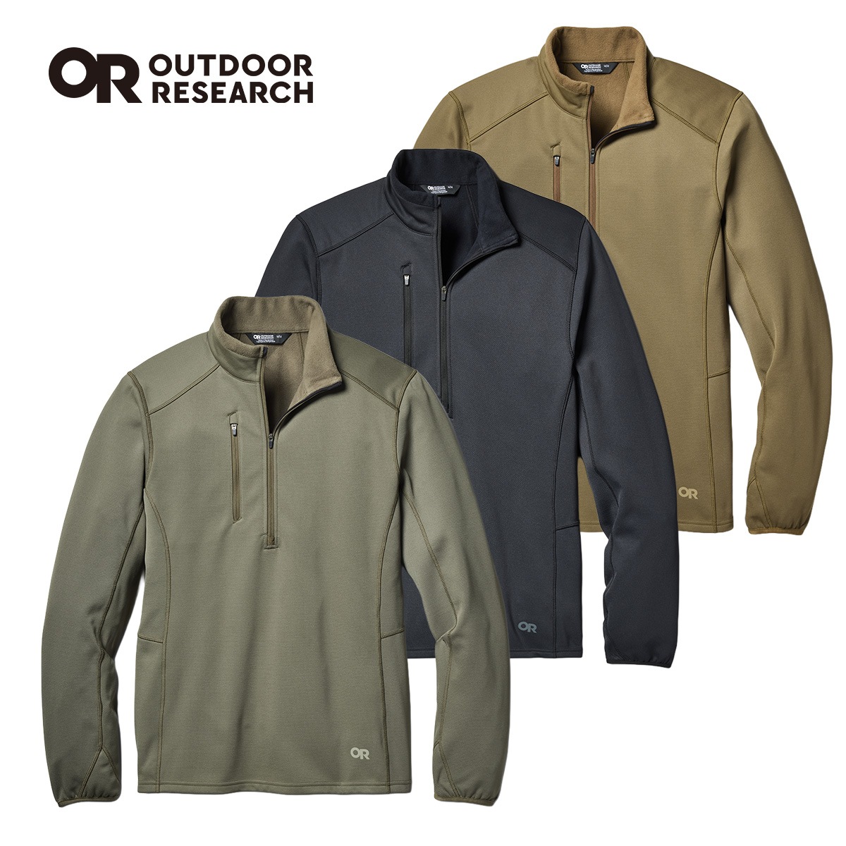 OUTDOOR RESEARCH #322805 Men's Ceramik Fleece Half Zip<br>�ڥ����ȥɥ��ꥵ���� ��� ����ߥå� �ϡ��ե��å� �ե꡼���ۥߥ꥿�꡼ �����ȥɥ�  �������� ���Х��� �ɴ� ����ʡ�