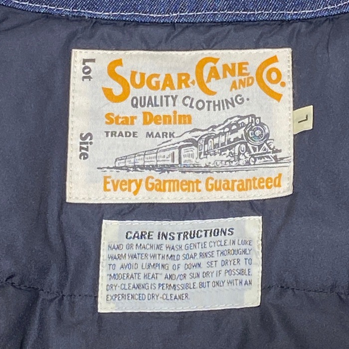 SUGAR CANE SC13699 DENIM WORK DOWN JACKET<br>�ڥ��奬�������� �ǥ˥�����󥸥㥱�åȡۥ�� �����奢�� ���С������� ������ �ǥ˥ॸ�㥱�å� ������㥱�å� ���� ���奬�������� L������