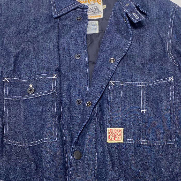 SUGAR CANE SC13699 DENIM WORK DOWN JACKET<br>�ڥ��奬�������� �ǥ˥�����󥸥㥱�åȡۥ�� �����奢�� ���С������� ������ �ǥ˥ॸ�㥱�å� ������㥱�å� ���� ���奬�������� L������