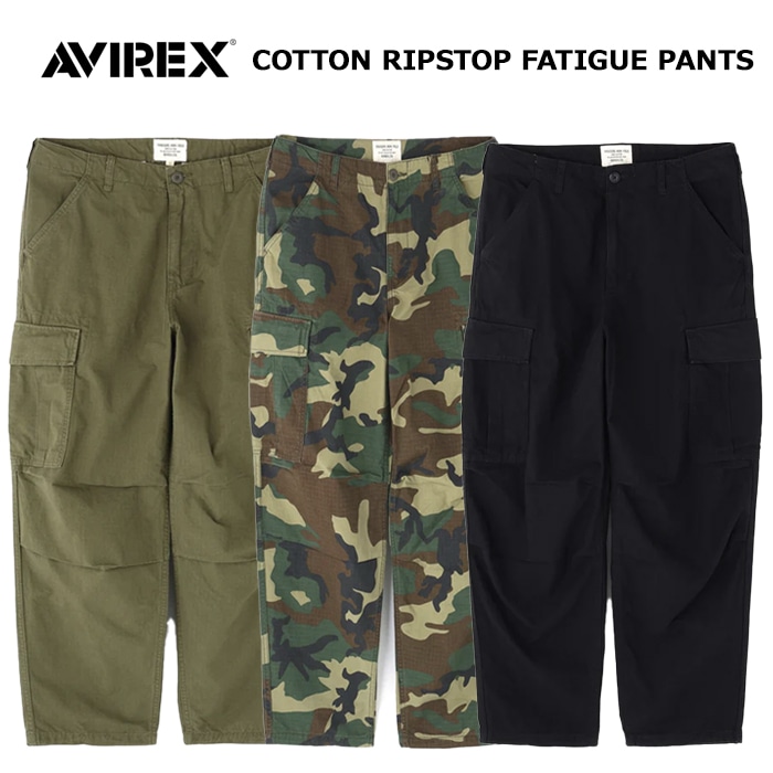 ��������å��� 7835910011 ���åȥ� ��åץ��ȥå� �ե��ƥ����� �ѥ��<br>��AVIREX COTTON RIPSTOP FATIGUE PANTS�ۥ�� �ߥ꥿�꡼ 6�ݥ��å� �������ѥ��  ��åץ��ȥå� �ɥ��������� �º��� ���� �ե��ƥ�����
