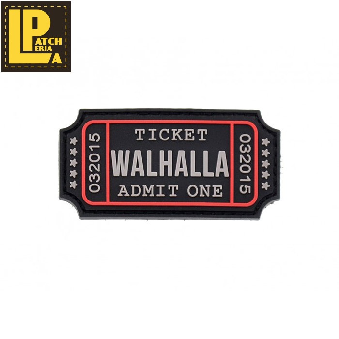 LA PATCHERIA Valhalla ticket PATCH<br>�ڥ�ѥå����ꥢ PVC��åڥ�ۥ�� ���Х� ���Х��� �������ե� �ߥ꥿�꡼ ��åڥ� airsoft ��ư���� �ޥ륤 �������� �Х�ϥ� ������ϥ� �̲� �����륺 ��åڥ� TEAM6 ���� ����ե��ǥ� �ü����� �����å� ticket