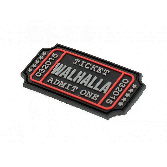 LA PATCHERIA Valhalla ticket PATCH<br>�ڥ�ѥå����ꥢ PVC��åڥ�ۥ�� ���Х� ���Х��� �������ե� �ߥ꥿�꡼ ��åڥ� airsoft ��ư���� �ޥ륤 �������� �Х�ϥ� ������ϥ� �̲� �����륺 ��åڥ� TEAM6 ���� ����ե��ǥ� �ü����� �����å� ticket
