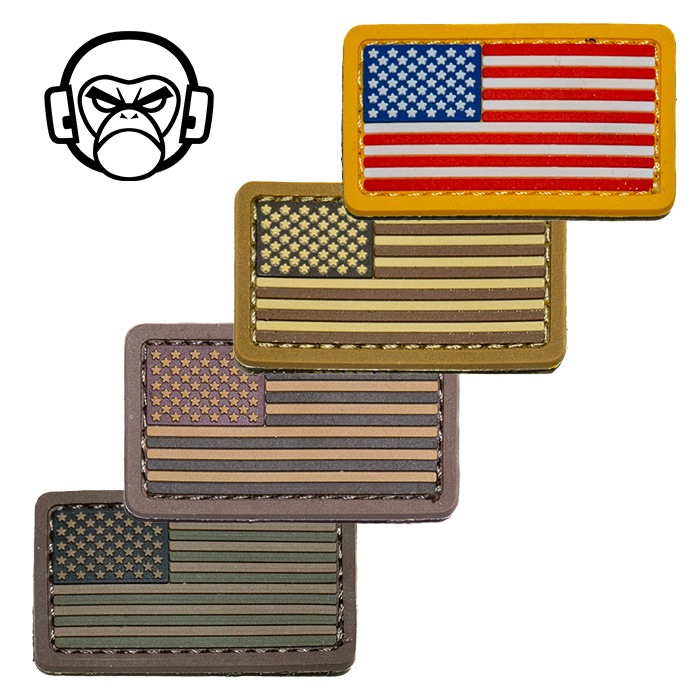 MIL-SPEC MONKEY US Flag PVC Mini Patch<br>ڥߥ륹ڥå󥭡 USեå PVC ߥ ѥåۥߥ꥿꡼ POLICE Х ХХ륲 åڥ