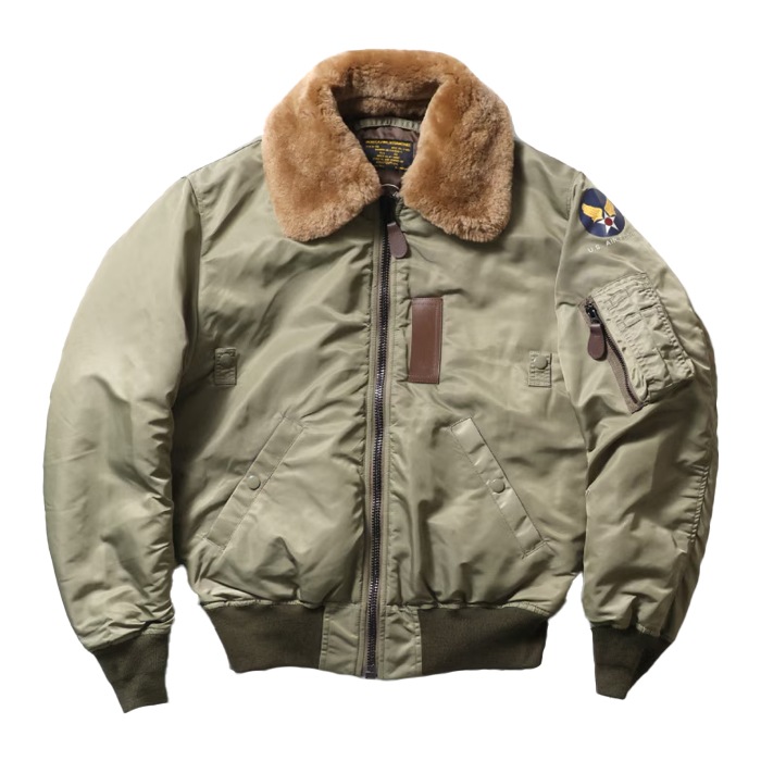 HOUSTON 5001C B-15B FLIGHT JACKET<br>�ڥҥ塼���ȥ� 5001C B-15B�ե饤�ȥ��㥱�åȡۥ�� �����奢�� �����ߡ� ������ B-15B ����ʪ ��ᥤ�� ��ץꥫ �������� �ե����դ� �ࡼ�ȥ�ܥ�