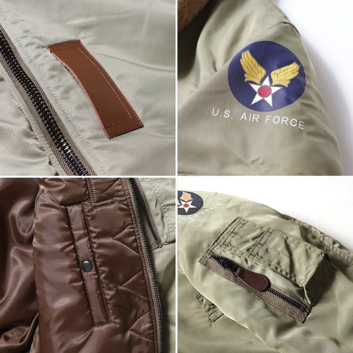 HOUSTON 5001C B-15B FLIGHT JACKET<br>�ڥҥ塼���ȥ� 5001C B-15B�ե饤�ȥ��㥱�åȡۥ�� �����奢�� �����ߡ� ������ B-15B ����ʪ ��ᥤ�� ��ץꥫ �������� �ե����դ� �ࡼ�ȥ�ܥ�