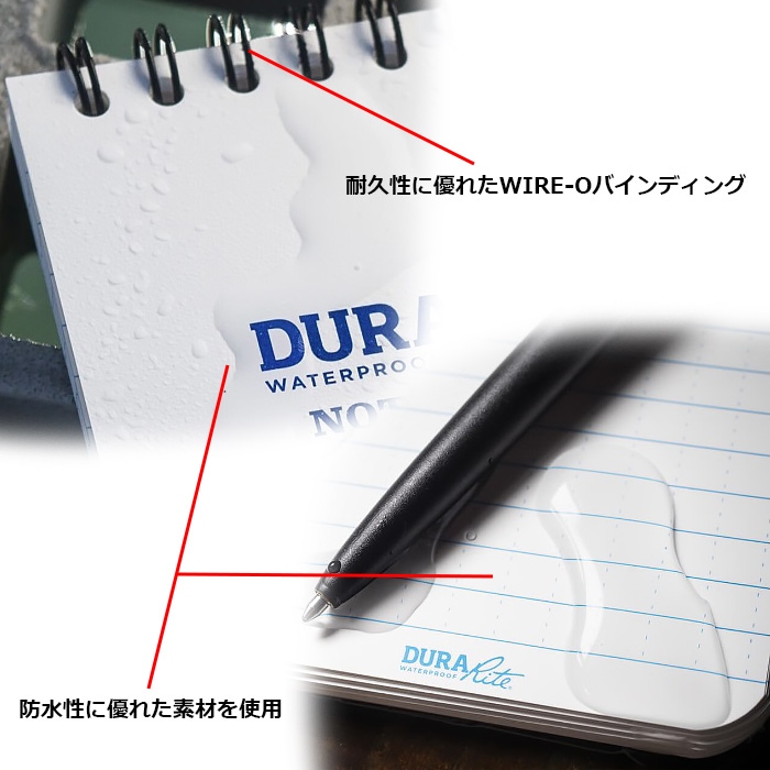 Rite in the Rain 646 �ǥ��饤�� ���ѥ���� �Ρ��ȥ֥å�<br>�ڥ饤�ȥ��󥶥쥤�� 646 Durarite Spiral Notebook�ۥ�� ��ǥ����� ���å� �ե��ߥ꡼ �ߥ꥿�꡼ �����ȥɥ� ������ �л� �Х��� �ġ���� �ɿ� ʸ˼�� ���Ģ �ɺ� ���Х��Х� OUTLET SALE