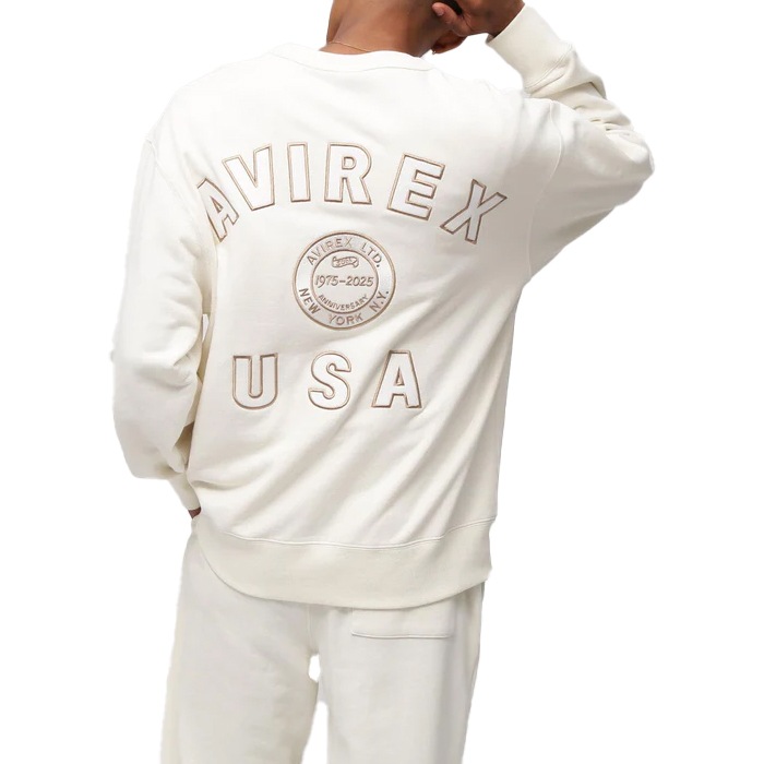 AVIREX 50th VARSITY CREW SWAET<br>ڥå 50th Сƥ 롼åȡ7835232004  ǥ ߥ꥿꡼ ȥɥ 奢 ȥ졼ʡ Хåץ åɥ顼 롼ͥå ɽ å ӥå ᥫ