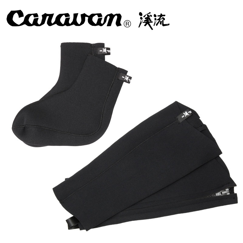 未使用 キャラバン CARAVAN 渓流 スパッツ ソックス セット 3608 L 釣り 沢登り フィッシング ウェア アウトドア キャラバン 渓流 スパッツ＆ソックス 【caravan】アウトドア