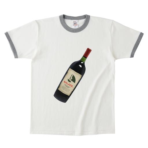 「BALADE｜ワインボトル」リンガーTシャツ
