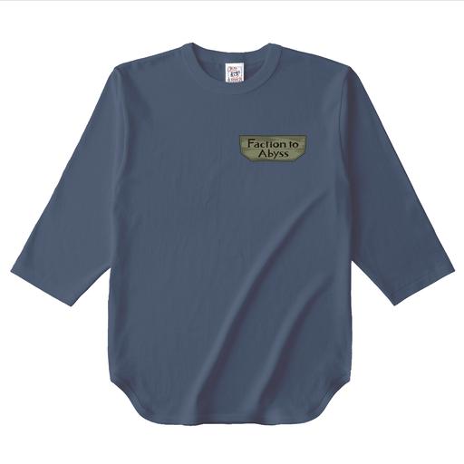 「Faction to Abyss｜シップネームプレート」7分袖ベースボールシャツ