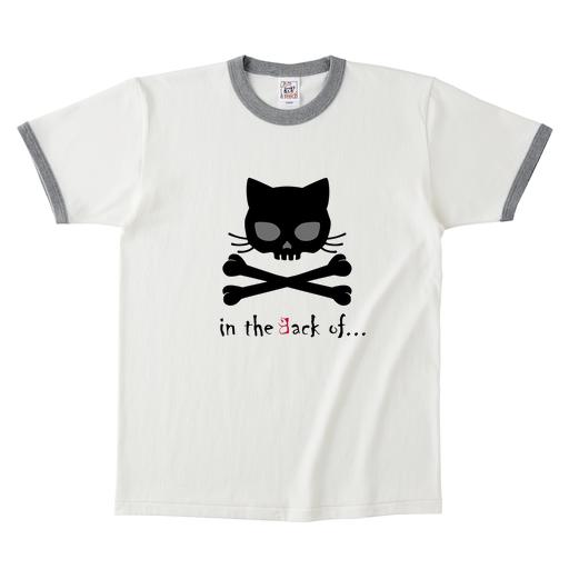 「in the back of…|kitty」リンガーTシャツ