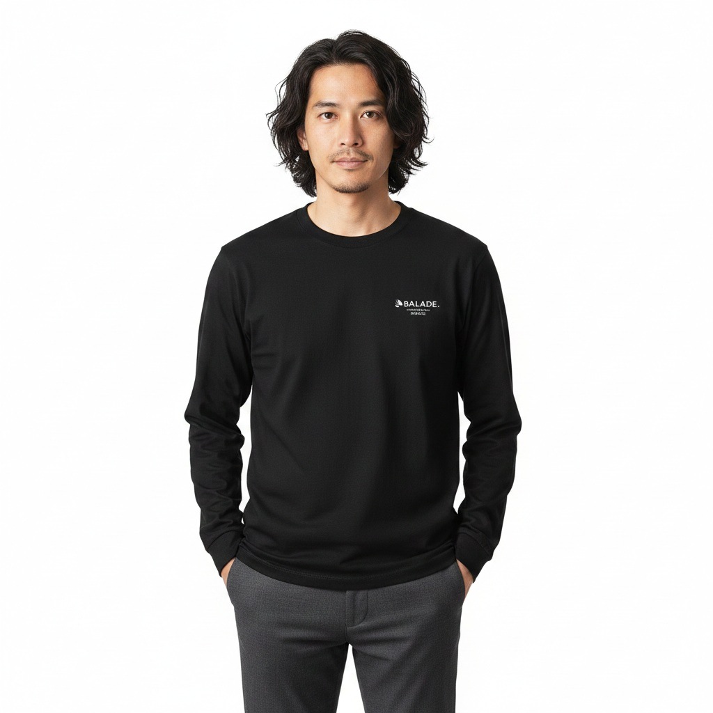 「MIRAGE｜ワンポイント」長袖Tシャツ