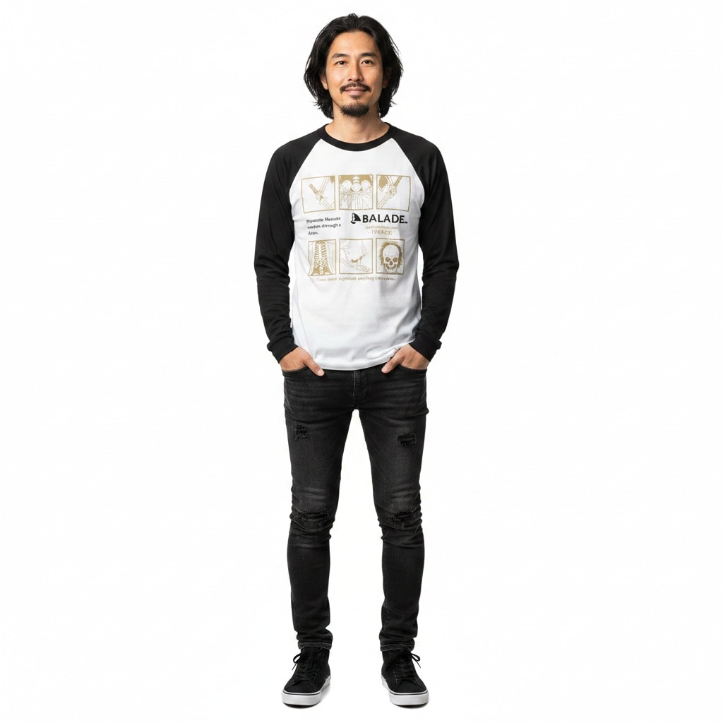 「MIRAGE｜田中 斗夢」長袖ラグランTシャツ