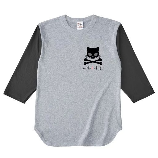 「in the back of…｜kitty」7分袖ベースボールシャツ