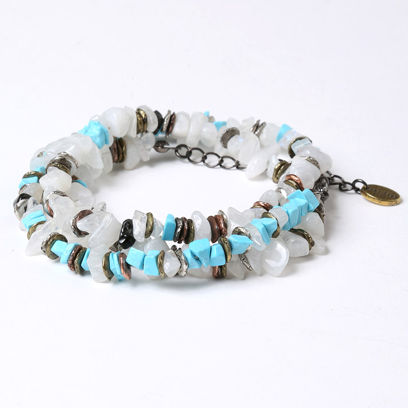 Pebble ＆ Metal Chip's Beads Cord (VIVIFY) (ホワイト（綾波レイ）)