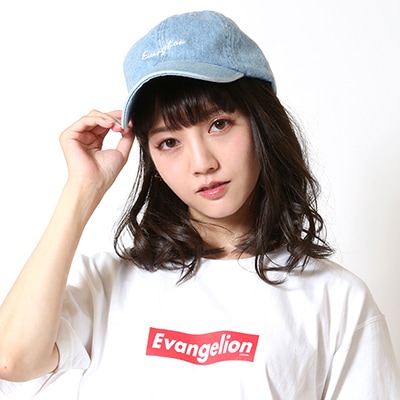 EVANGELION Denim Washed Cap (ライトインディゴ)