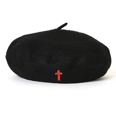 RADIO EVA Patch Beret (ブラック(十字架))