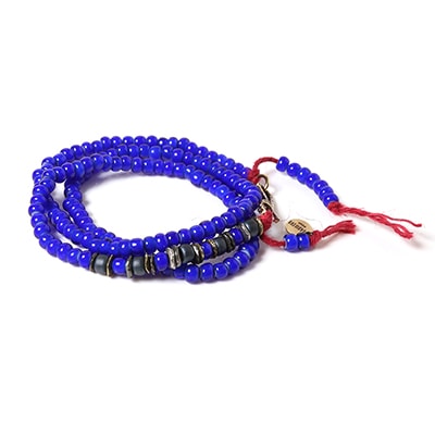EVANGELION Hemp Code & Beads Bracelet/Necklace (VIVIFY) (ブルー(シンジ))