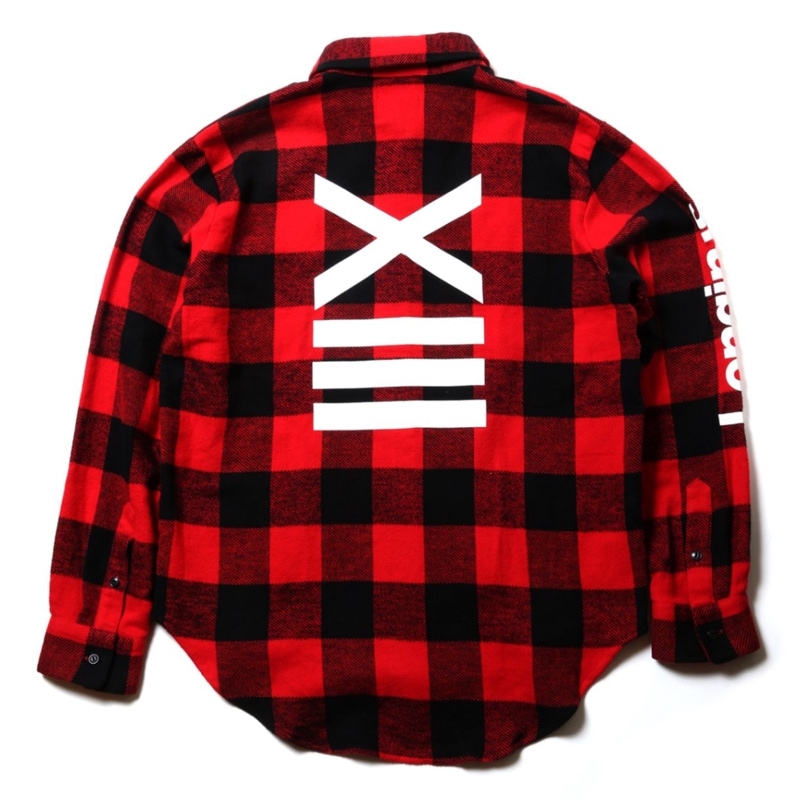 EVANGELION XIII FLANNEL CHECK SHIRTS JKT (レッド)